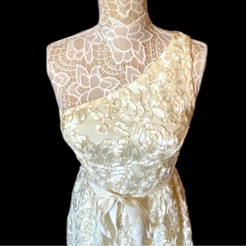 JILL Stuart Creme one‎ shoulder Party dress
